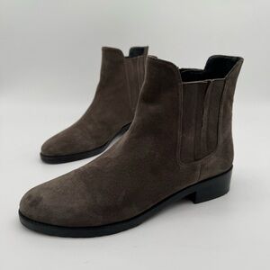 Stuart Weitzman Basilico Gray Suede Leather Chelsea Boot Size 9.5 M